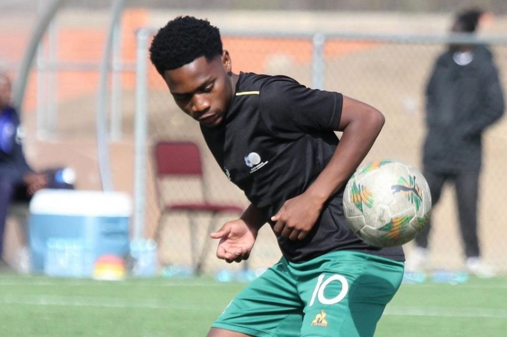 Mfundo Vilakazi of Kaizer Chiefs at training with the SA U 20 team e1727361650540