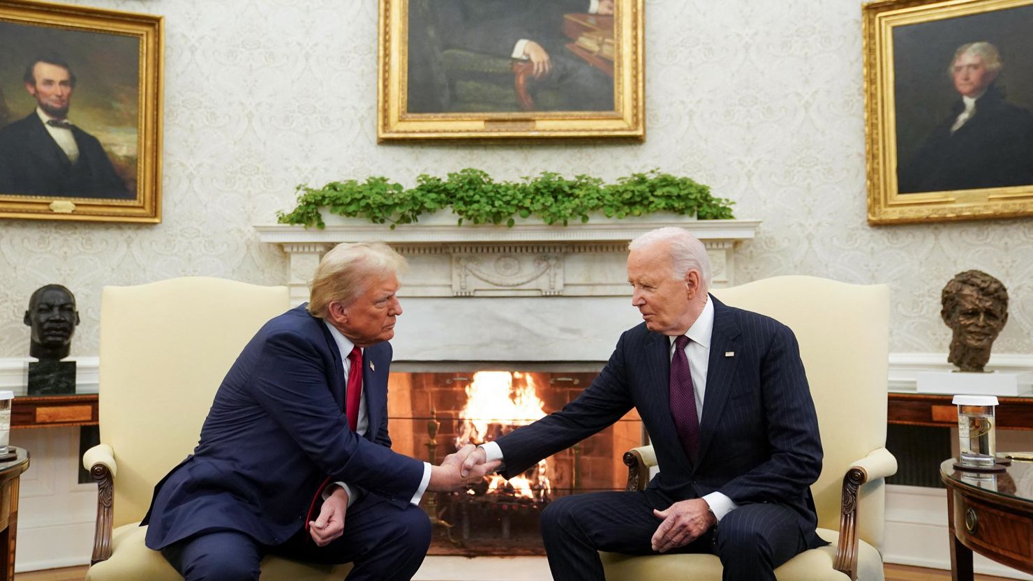 President Joe Biden And Donald Trump Meet In The Oval Office Signaling ...