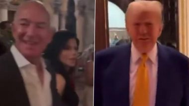 Amazon founder Jeff Bezos joins President-elect Donald Trump for a high-profile dinner in Florida alongside his fiancee Lauren Sanchez