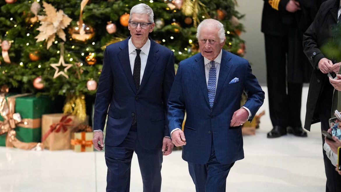 King Charles Visits Battersea Power Station in London with Apple CEO Tim Cook to Empower Young Entrepreneurs and Unveil a Commemorative Plaque