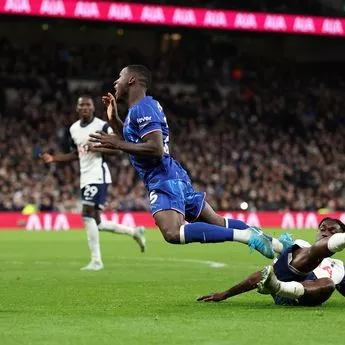 Yves Bissouma’s ill-timed challenge against Moises Caicedo draws sharp condemnation in Tottenham’s loss to Chelsea in the Premier League