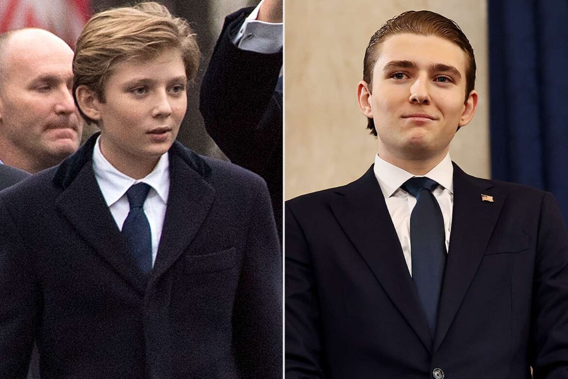 Barron Trump Stuns with New Look While Attending Father’s Second Presidential Inauguration at St. John’s Episcopal Church in Washington, D.C.