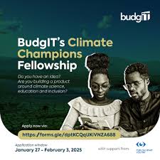 BudgIT Launches Climate Champions Fellowship to Empower Nigerian Leaders and Organizations for a Just Energy Transition and Climate Justice