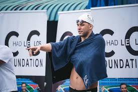 Chad le Clos Supports the Chad le Clos Foundation at the Midmar Dam by Cheering on Swimmers Raising Funds for Water Safety in South Africa