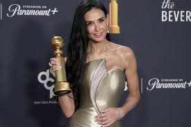 Demi Moore Celebrates Historic Golden Globe Win in Los Angeles After Overcoming Career Struggles