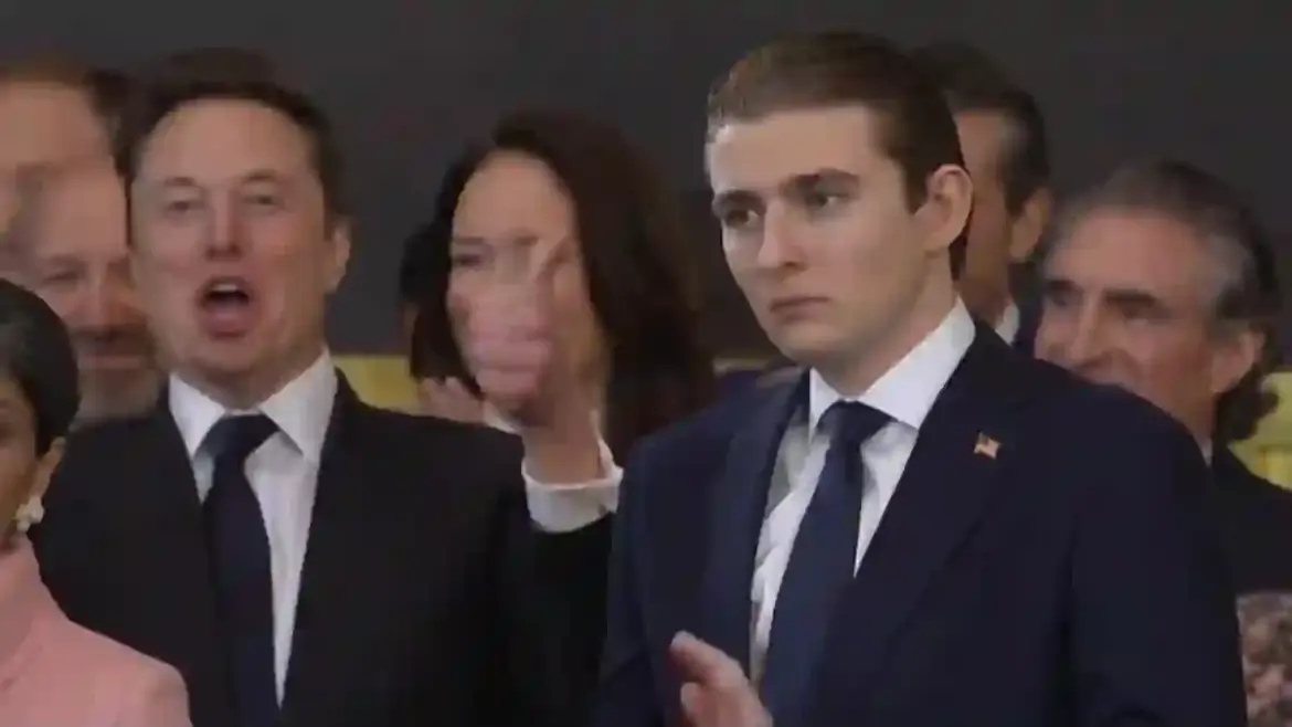 Barron Trump and Elon Musk Capture the Internet’s Attention at the Inauguration with Their Contrasting Energy Levels in Washington, D.C.