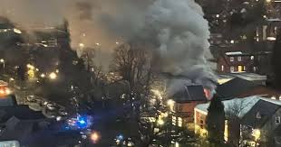 Huge Fire Breaks Out at Satmar V’Yoel Moshe Synagogue in Salford with Emergency Services Rushing to Control Blaze