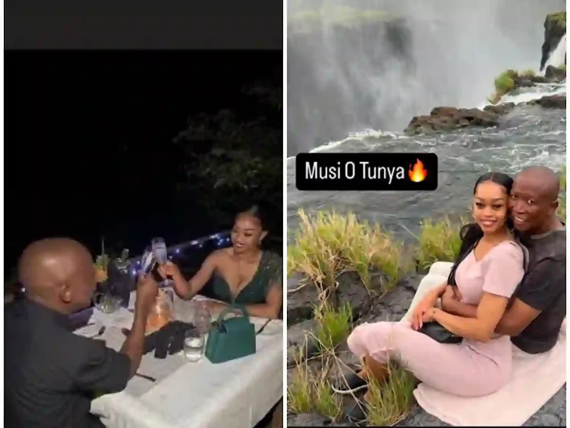 Julius Malema Responds to Divorce Rumors by Sharing Intimate Moments with His Wife Mantwa Matlala During Their 10th Wedding Anniversary Celebration in Victoria Falls