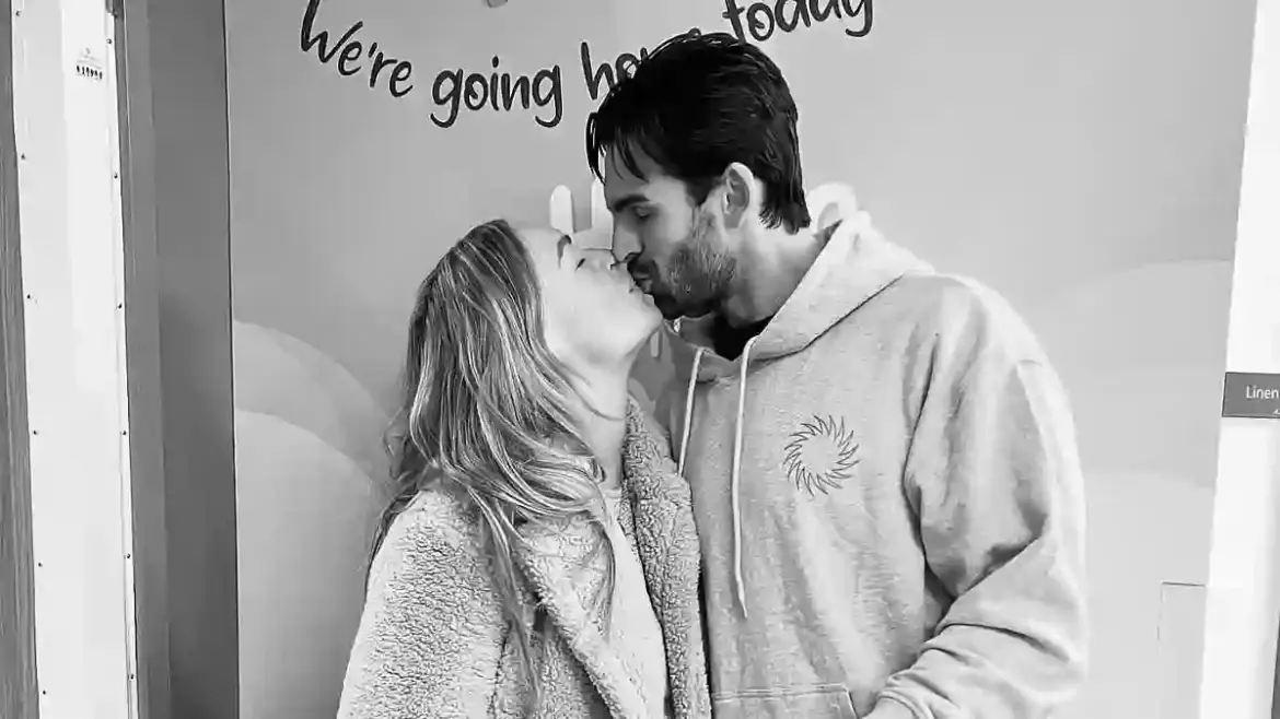 Laura Woods and Adam Collard Welcome Their First Child Leo Ernie Collard in Heartwarming Hospital Photos from London