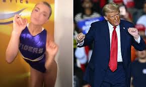 Olivia Dunne Joins Viral Trump Dance Craze Before Kicking Off Her Final Gymnastics Season with LSU in Season Opener Against Iowa State