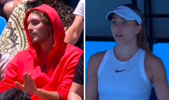 Stefanos Tsitsipas and Paula Badosa create a courtside spectacle at the Australian Open with a hilarious exchange during a high-pressure match