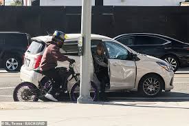 Pax Jolie-Pitt crashes his e-bike into a car in Hollywood while riding hands-free following a similar accident in July