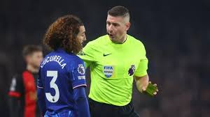 Premier League Referee Robert Jones Makes Controversial Decision to Issue Yellow Card Instead of Red After David Brooks’ Tackle on Marc Cucurella at Stamford Bridge