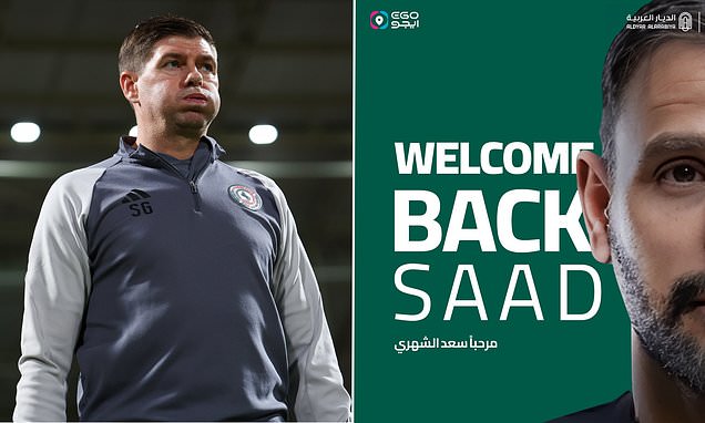 Al-Ettifaq appoints Saad Al-Shehri as new manager after Steven Gerrard leaves by mutual agreement in Saudi Pro League shake-up