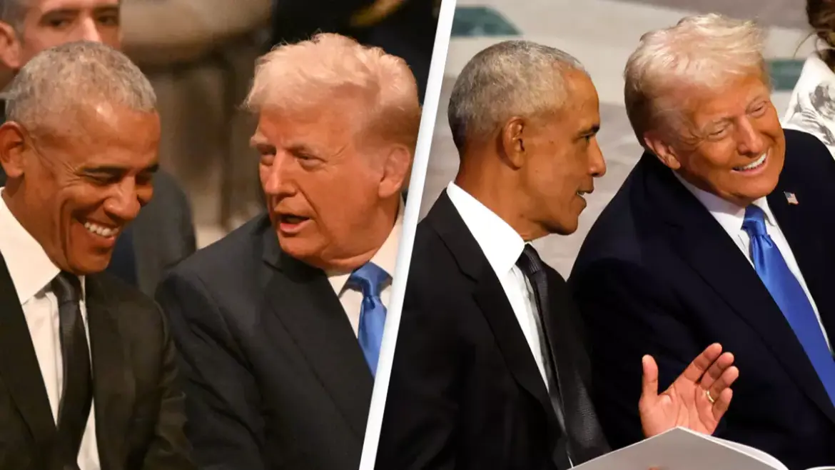 Donald Trump Reveals the Truth Behind His Friendly Moment with Barack Obama at Jimmy Carter’s Funeral in Washington National Cathedral