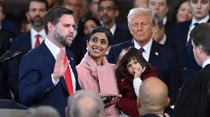 Usha Vance struggles to manage restless children during Vice President JD Vance’s inauguration in Washington D.C.