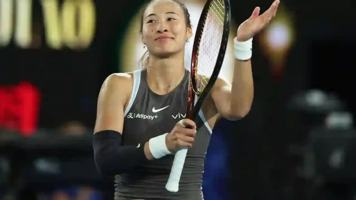 Chinese Tennis Star Zheng Qinwen Discusses How Exhibition Matches and the Real Competitive Atmosphere Help Prepare Her for the Intensity of the Australian Open in Melbourne