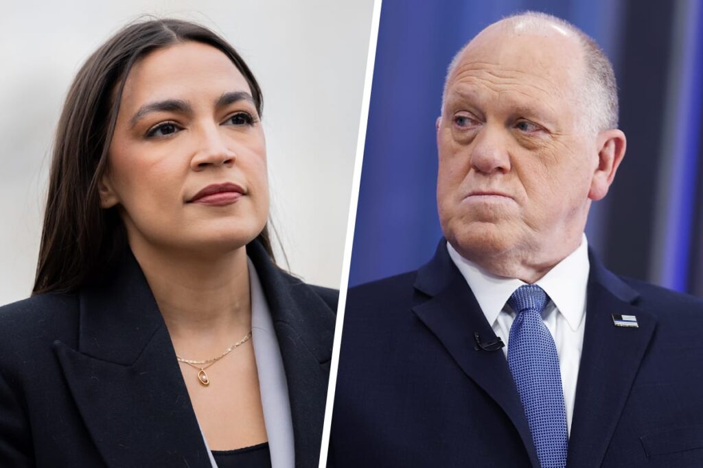 Alexandria Ocasio-Cortez and Tom Homan