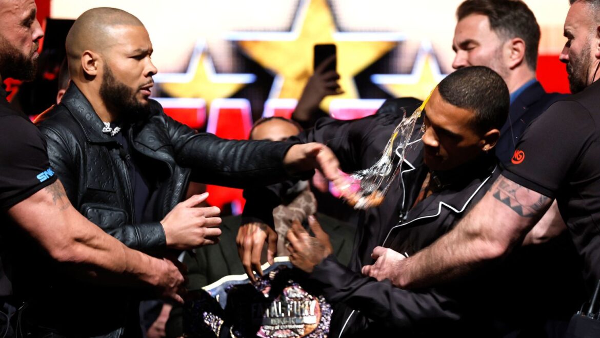 Chris Eubank Jr and Conor Benn cancel press conference in Tottenham Hotspur Stadium after security concerns following chaotic brawl over egg slap incident