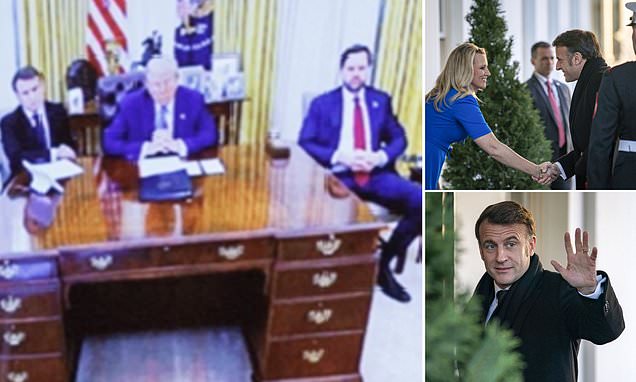 Emmanuel Macron sidelined at Donald Trump’s Oval Office meeting while Europe scrambles to counter his controversial Ukraine comments