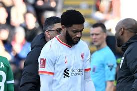 Joe Gomez Faces New Injury Setback in Liverpool’s FA Cup Defeat to Plymouth Argyle After Just Eight Minutes of Play