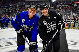 Justin Bieber Joins Charity Hockey Game in Los Angeles and Fights NHL Legend Jeremy Roenick for Wildfire Victims