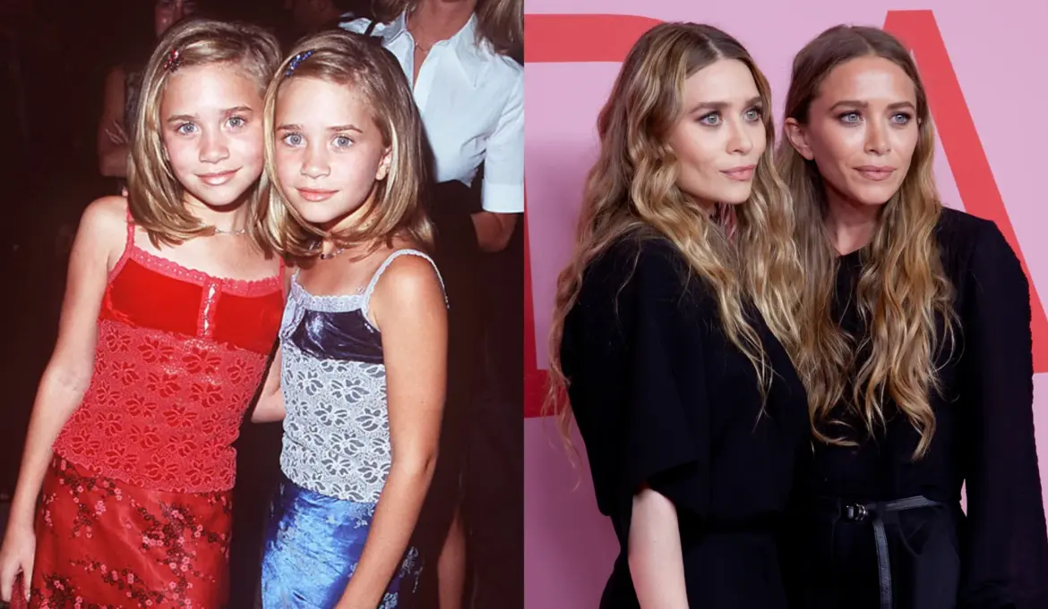 Twin sisters Mary-Kate and Ashley Olsen transformed from child stars in Los Angeles to successful fashion moguls despite early career struggles