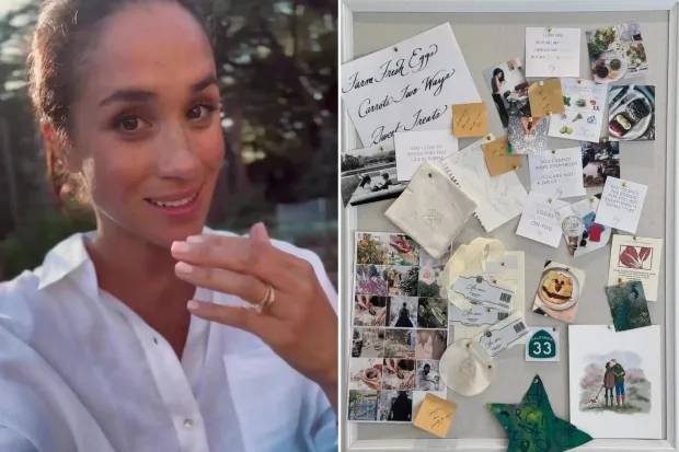 Royal fans notice sweet detail in Meghan Markle’s mood board as she includes son Archie’s drawing while working on As Ever in California