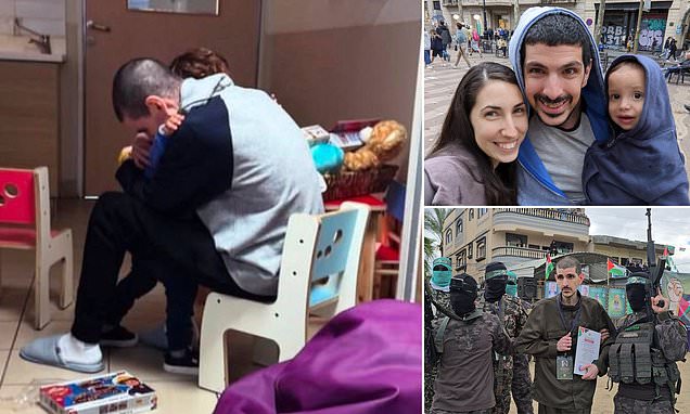 Hostage survivor returns to Tel Aviv to hold his son again after months of suffering and losing his wife at the Nova Festival