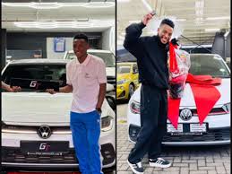 Orlando Pirates’ Relebohile Mofokeng receives a new car as recognition for his impressive achievement at the Gauteng Sport Awards in Roodepoort