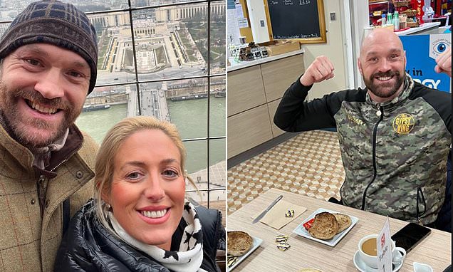 Paris Fury and Tyson Fury enjoy a cozy pre-Valentine’s Day outing at their local café while spending quality time together