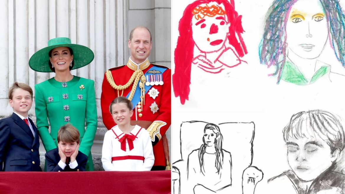 Prince George impresses with portrait of his mother as the Prince and Princess of Wales encourage young artists in their latest campaign