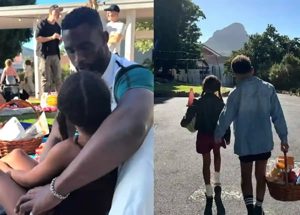 Siya Kolisi Shares Heartwarming Moments of Spending Quality Time with His Two Kids at School in a New Instagram Post