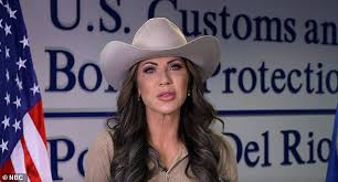 Social Media Slams Kristi Noem for Wearing Cowboy Hat During Border Interview in Southern U.S.