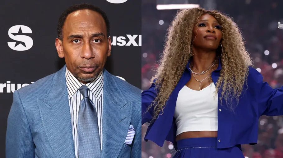 Serena Williams sparks controversy by joining Kendrick Lamar’s Super Bowl halftime show in Las Vegas and Stephen A Smith says he would divorce his wife for doing the same