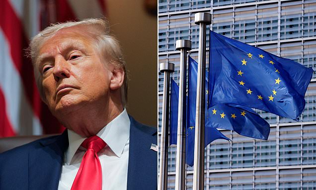 Economic battle looms as Trump declares intention to increase tariffs on European Union imports during White House cabinet session