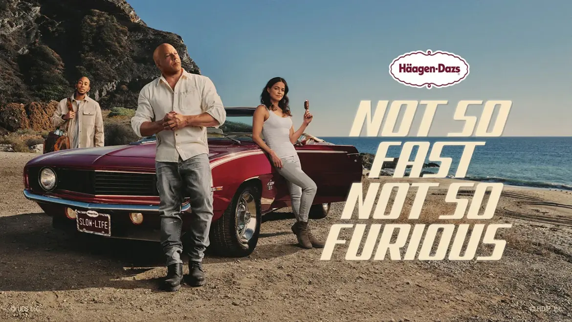 Fast and Furious legends Vin Diesel, Michelle Rodriguez and Ludacris bring their signature chemistry to Los Angeles for a Super Bowl commercial that swaps high-speed chases for ice cream indulgence