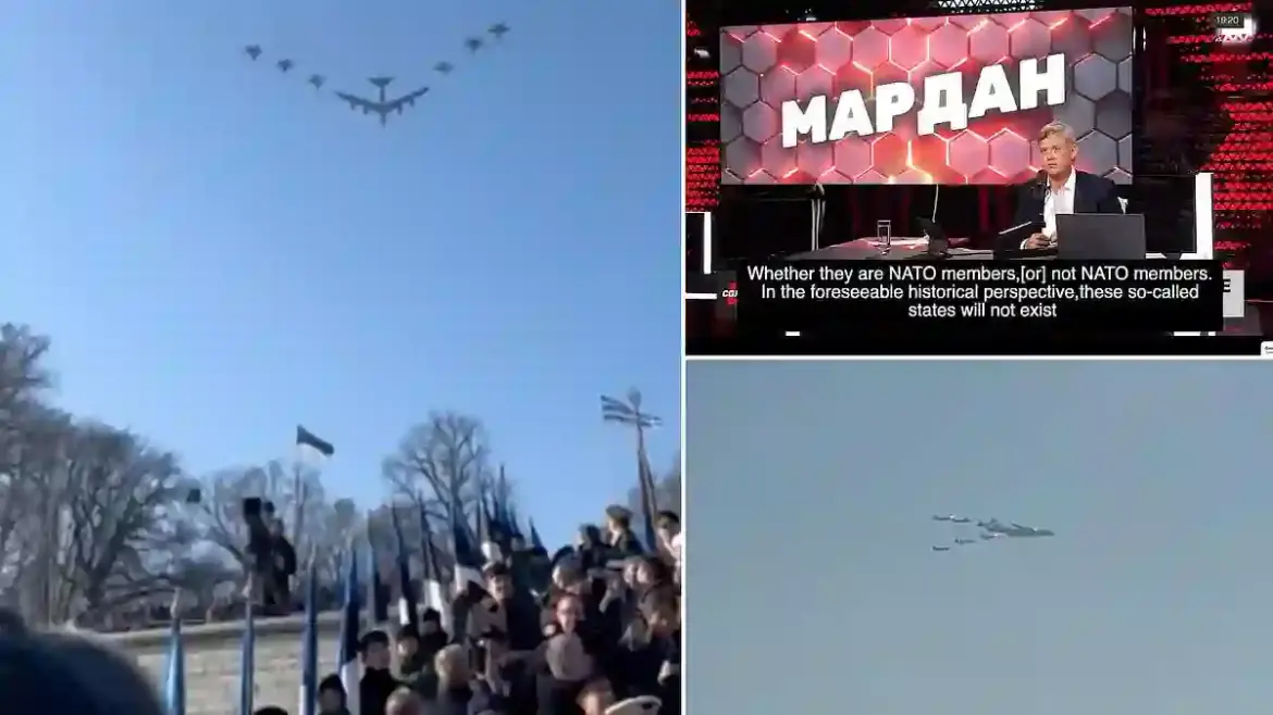 America Sends B-52 Jets Less Than 50 Miles From Russia to Demonstrate Strength on Ukraine War Anniversary in Estonia