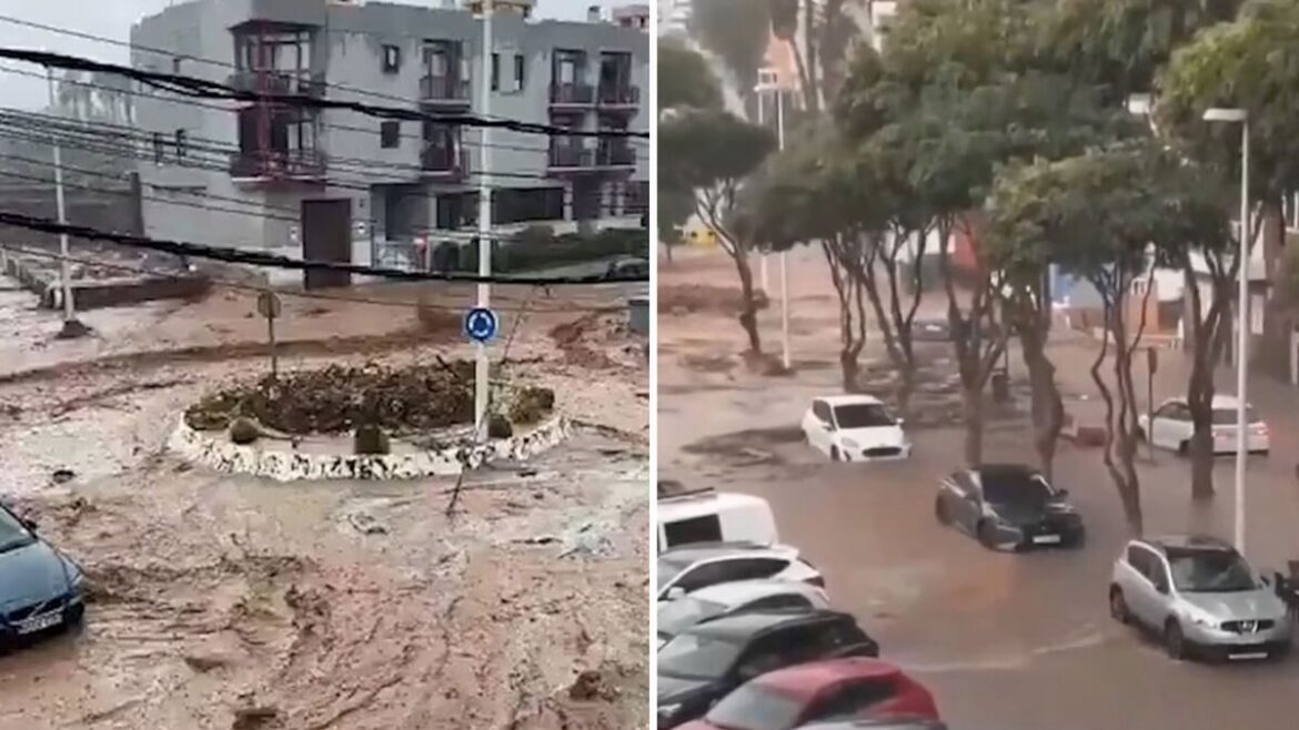 Devastating floods and extreme weather strike the Canary Islands as stranded residents face rising waters and emergency rescues unfold