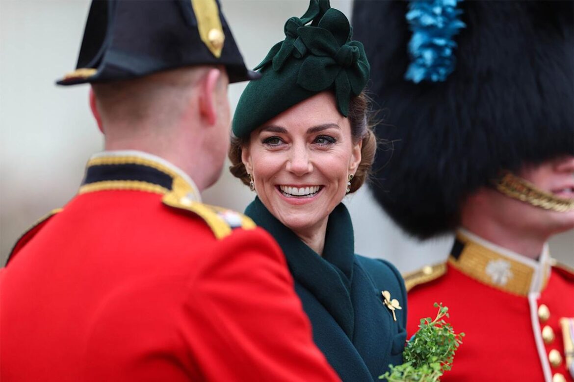 Kate Middleton delights Irish Guards at St. Patrick’s Day celebration in London with a stylish green outfit and a touching tribute to servicemen