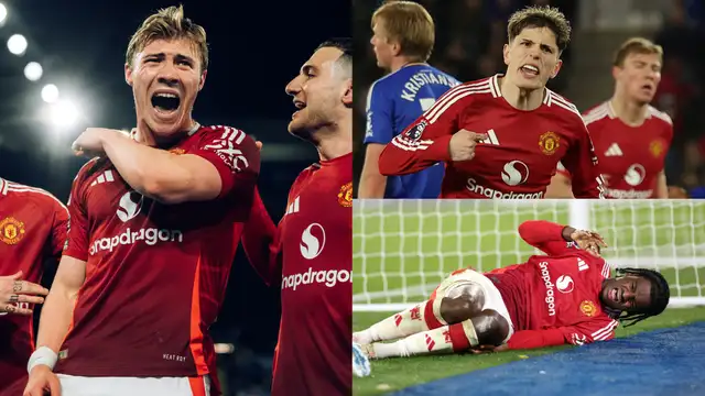 Rasmus Hojlund finally breaks his exhausting 22-game goal drought with a confident strike in Manchester United’s dominant 3-0 victory over Leicester at King Power Stadium