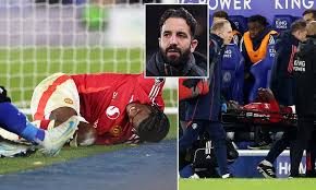 Ruben Amorim Provides Injury Update on Ayden Heaven After the Manchester United Defender is Forced Off the Pitch During Sunday’s Match at Leicester City