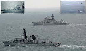 Two British Warships Escort Russian Military Vessels Away from the English Channel After RAF Detects Threat