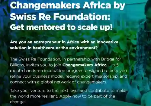 Swiss Re Foundation empowers early-stage entrepreneurs in Africa by launching a hands-on incubation program focused on healthcare and climate innovation