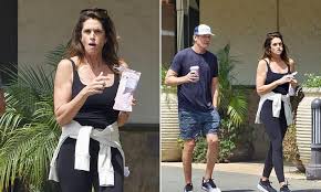 Cindy Crawford enjoys casual makeup-free lunch with husband Rande Gerber at La Nena Cantina in Malibu while showing off her natural glow