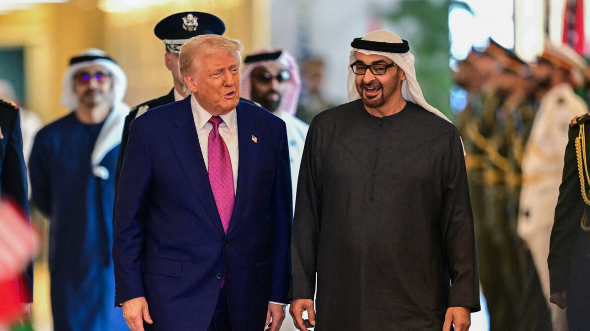 Trump visits Abu Dhabi where he praises UAE culture and seals multi-trillion dollar trade talks with Sheikh Mohamed bin Zayed