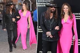 Elizabeth Hurley and Billy Ray Cyrus Make Their First Public Appearance as a Couple at a Glamorous Valentino Event in Rome