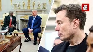 Elon Musk Intensely Stares Down South African President Cyril Ramaphosa During Oval Office Meeting With Donald Trump in Washington