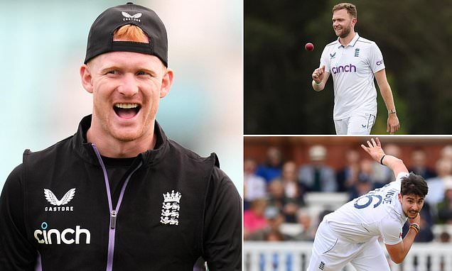 England name 13-man Test squad as Sam Cook and Jordan Cox earn call-ups for Zimbabwe clash at Trent Bridge