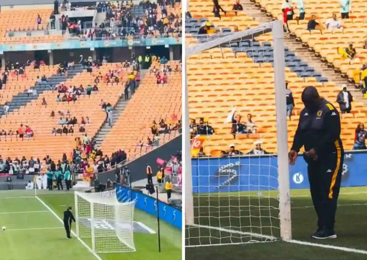 Fans Spark Suspicion Over Strange Goalpost Activity as Kaizer Chiefs Lose to Orlando Pirates at FNB Stadium in Soweto Derby Showdown